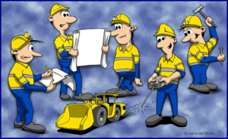 Characters - Miners Doing Set Tasks For WHS - Mining Industry Workshop Manuals