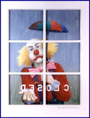 Characters- - This is a Sad Clown. Please Let Him In - Children's Art Print
