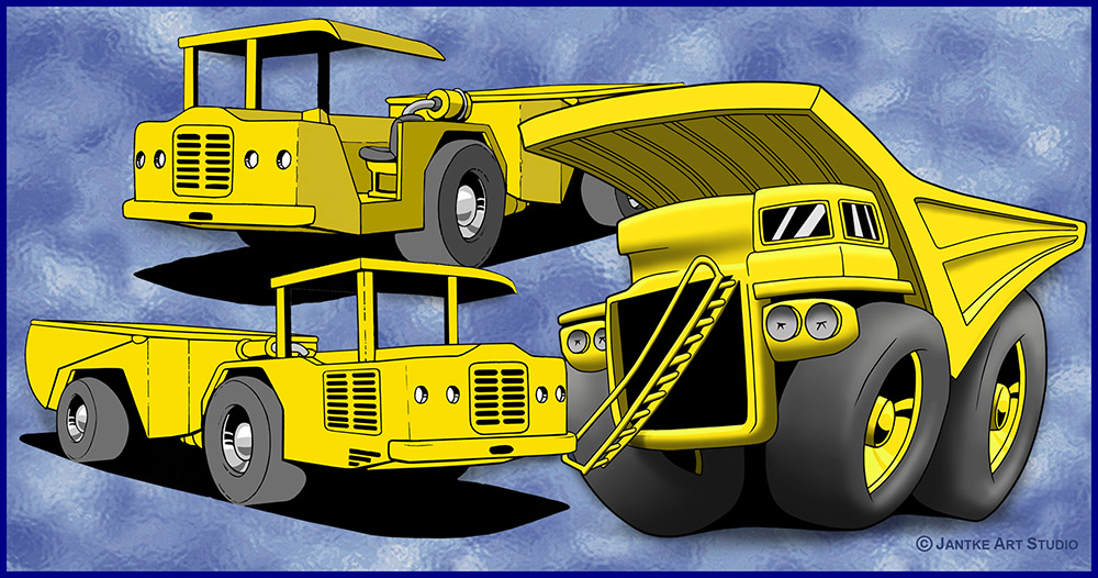 Machines - Vehicle Identity and Operational Cartoons - Mining Industry Workshop Manuals