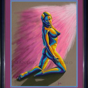 girl-in-light-main-life-drawing-colour-form-pastel painting-peter-jantke-art-studio