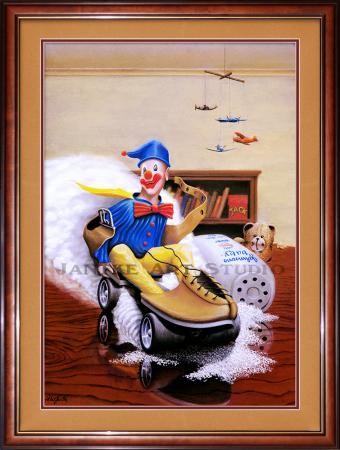 kids-art-mischievous-clown-pastel-drawing-peter-jantke-art-1000