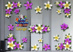 ST00045PK-4-glass-flowers-frangipani-plumeria-corners-pink-JAS-Stickers