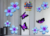 ST024BL-3-glass-jas-frangipani-plumeria-flower-butterfly-pack-blue-JAS-Stickers