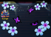 ST024BL-3-car-jas-frangipani-plumeria-flower-butterfly-pack-blue-JAS-Stickers