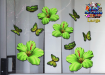 ST023GR-3-glass-jas-hibiscus-flowers-butterflies-green-JAS-Stickers