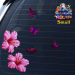 ST023PK-1-car-jas-hibiscus-flowers-butterflies-pink-JAS-Stickers