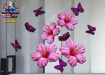 ST023PK-3-glass-jas-hibiscus-flowers-butterflies-pink-JAS-Stickers