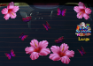 ST023PK-3-car-jas-hibiscus-flowers-butterflies-pink-JAS-Stickers