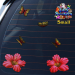 ST023RD-1-car-jas-hibiscus-flowers-butterflies-red-JAS-Stickers