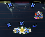 ST046BL-1-car-white-frangipani-plumeria-flowers-centre-butterflies-blue-white-JAS-Stickers