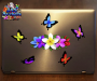 ST046MC-1-laptop-white-frangipani-plumeria-flowers-centre-butterflies-coloured-JAS-Stickers