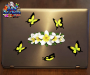 ST046WT-1-laptop-white-frangipani-plumeria-flowers-centre-butterflies-white-JAS-Stickers