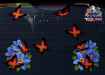 ST047BL-3-car-frangipani-plumeria-bunch-flowers-butterflies-blue-JAS-Stickers