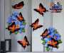 ST047BL-3-glass-frangipani-plumeria-bunch-flowers-butterflies-blue-JAS-Stickers