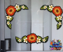 ST048RD-3-glass-hibiscus-frangipani-plumeria-flower-corners-red-JAS-Stickers
