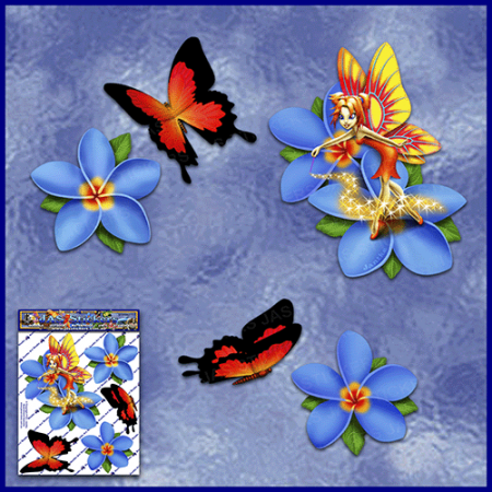 ST062BL-1-open-jas-fairy-magic-frangipani-plumeria-butterfly-blue-JAS-Stickers