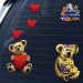 ST068-2-car-jas-teddy-bears-love-hearts-kids-art-JAS-Stickers