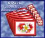 TM002RD-A3-jas-fan-6pk-frangipani-bouquet-plumeria-flower-table-mat-red-jantke-art-studio