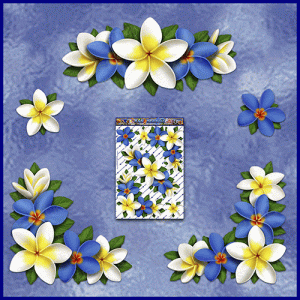 ST045BL-3-open-jas-flowers-frangipani-plumeria-floral-corners-blue-white-JAS-Stickers