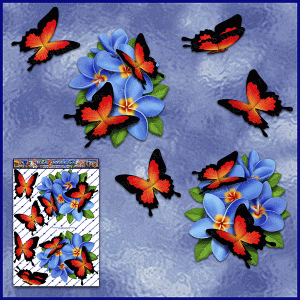ST047BL-3-open-jas-frangipani-plumeria-bunch-flowers-butterflies-blue-JAS-Stickers