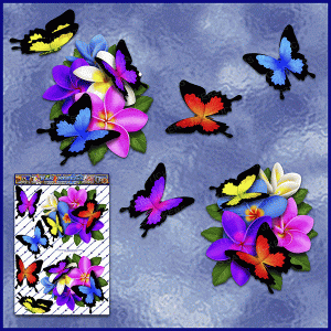 ST047MC-3-open-jas-frangipani-plumeria-bunch-flowers-butterflies-coloured-JAS-Stickers